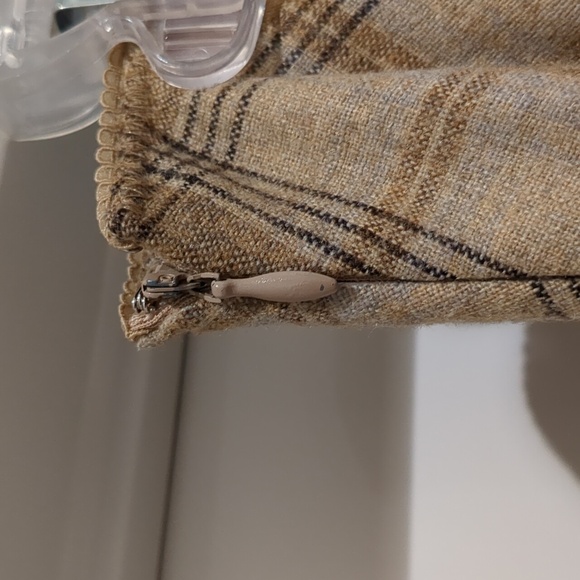 Ann Taylor - Tan Plaid Wool Skirt - Picture 3 of 8